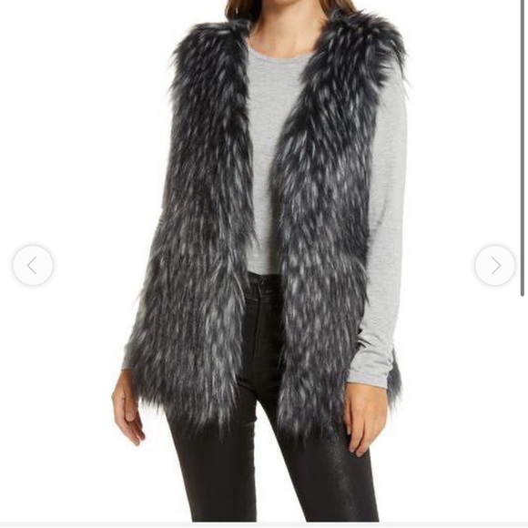 Adrianna Papell sleeveless faux fur Vest Brand new - Picture 1 of 10